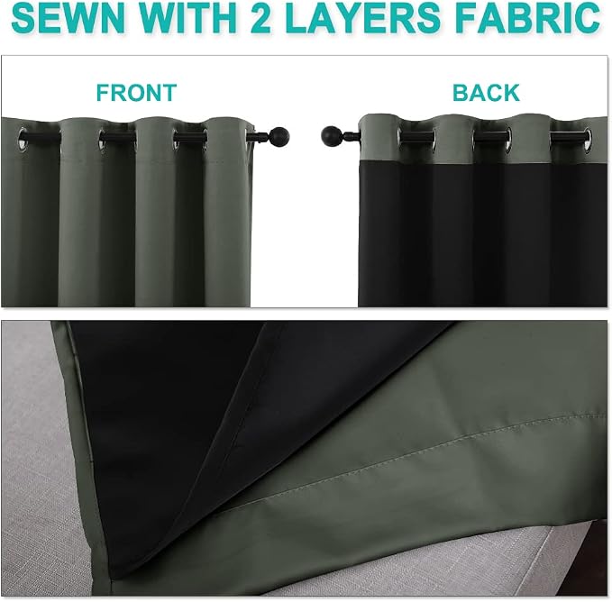 NICETOWN Extra Long Truly Blackout Drapes - Image 5