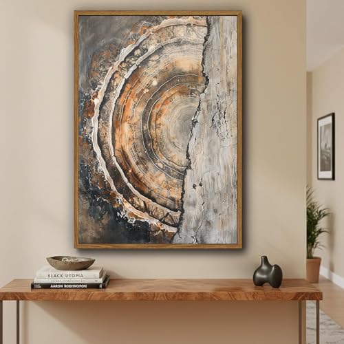 Tree Ring Wall Art Framed, Modern Nature Decor - Image 6