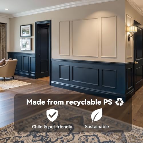 Upick Peel and Stick Wainscoting Pre-Cut Wall Molding Kit - Image 4