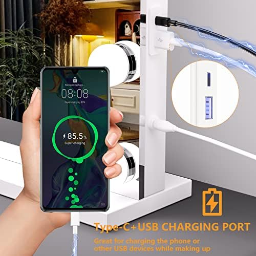 Hasipu Vanity Mirror with Lights, 3 Colors Modes, Touch Control, USB Charging - Image 2