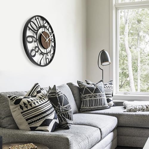 16 Inch Large Outdoor Clock Silent Battery Operated - Image 5