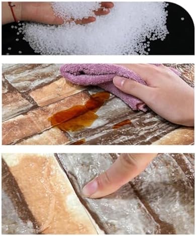 Queenbox 13.8x11.8in 30pcs Faux Brick Wall Panels Peel and Stick, Stone Texture - Image 7