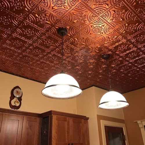 From Plain To Beautiful In Hours 205 Wrought Iron PVC Ceiling Tiles 2x2 ft - Image 4