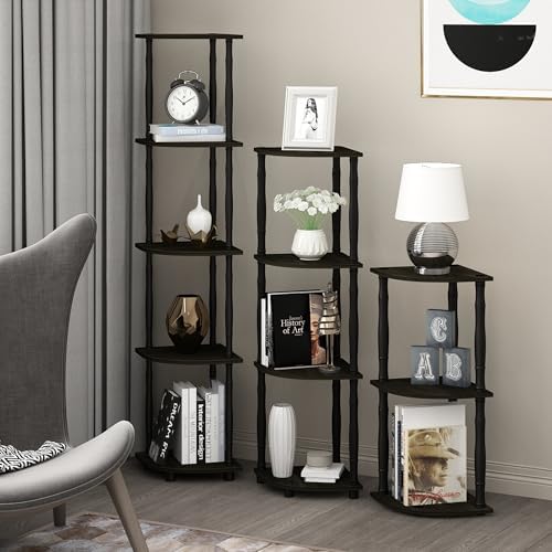 Furinno Turn-N-Tube 3-Tier Corner Display Rack Multipurpose Shelving Unit - Image 2