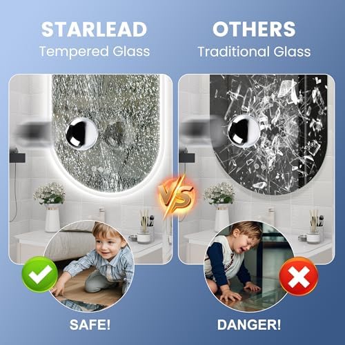 STARLEAD 40"x24" Oval LED Bathroom Mirror - Image 2