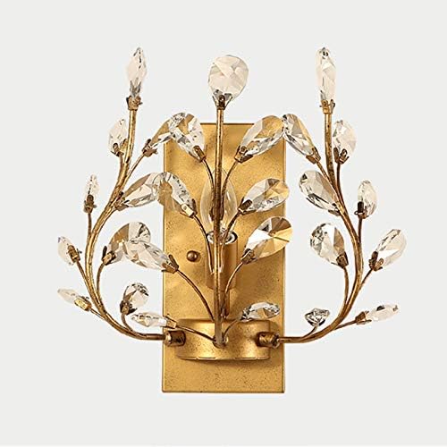 Decorative Crystal Wall Light in Gold Finish, 110-220V Flower Branch Wall Light by Unknown