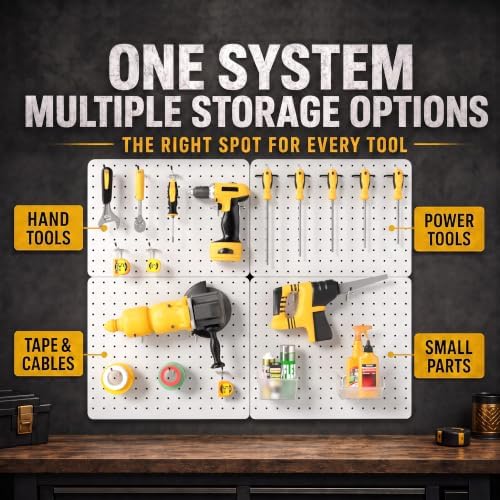 Pegboard Organizer Kit, 4 Pack 14.76x10.82 in Metal Panels - Image 4