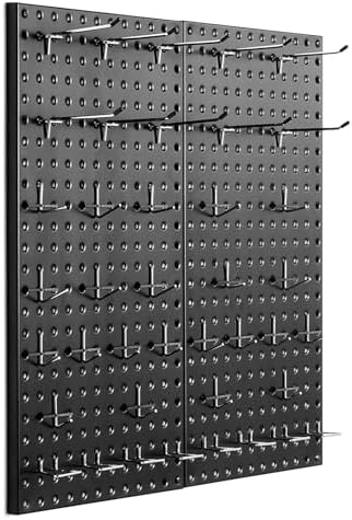 VEVOR Metal Pegboard Panels, 2 Panels, Heavy Duty Peg Board Wall Organizer by VEVOR