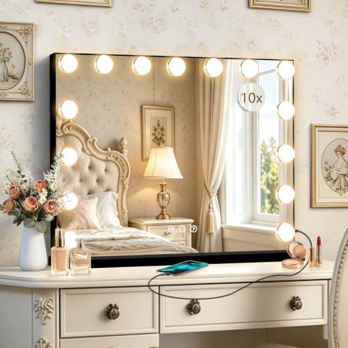 Ratsamee Black Hollywood Vanity Mirror by RATSAMEE