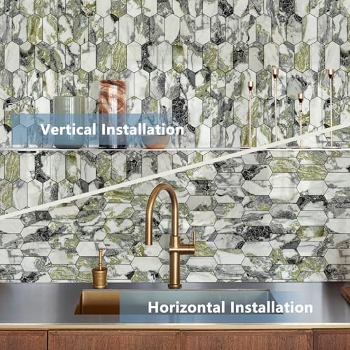 Vamos Tile Long Hexagon Peel and Stick Backsplash Tile - Image 3