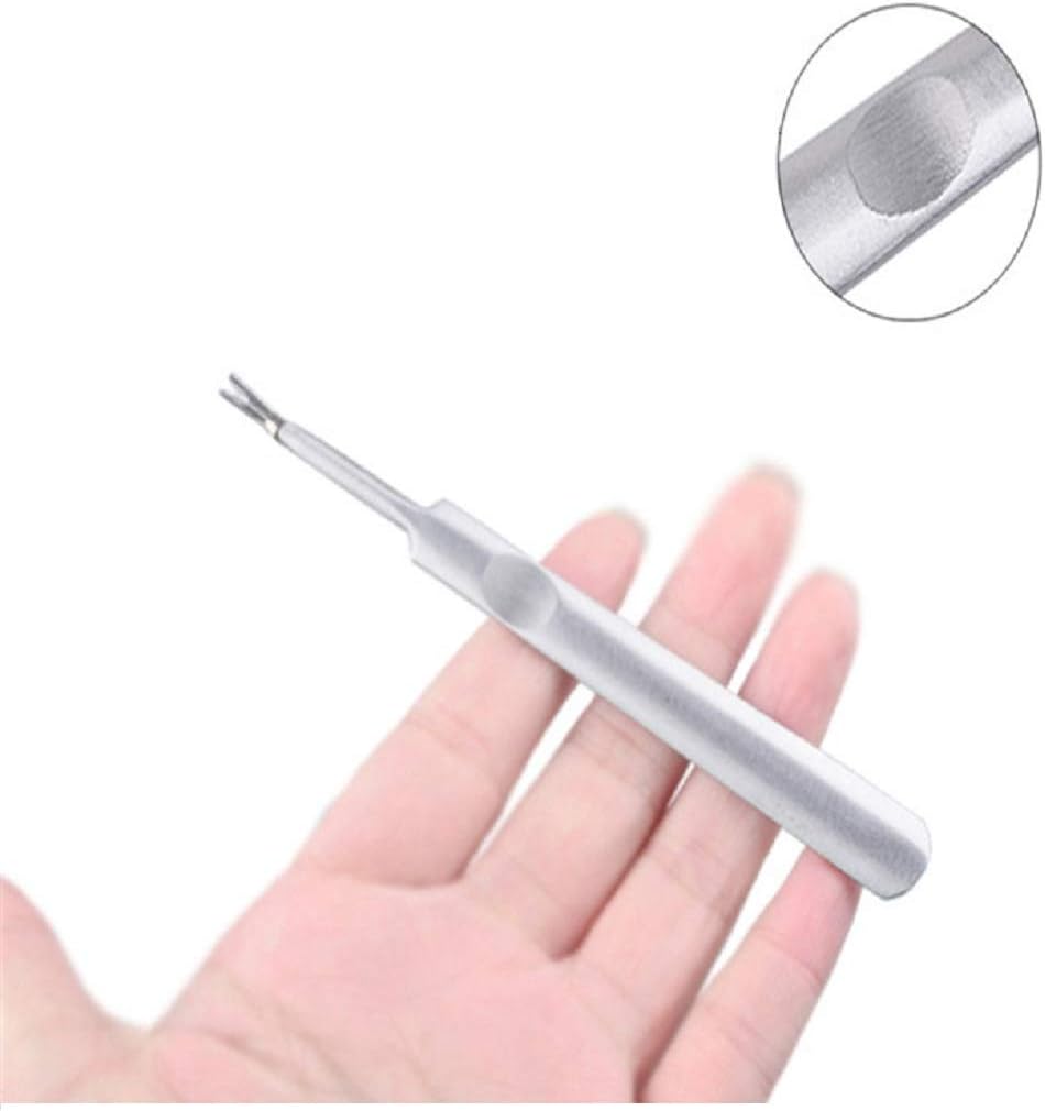 OLIREXD Professional Stainless Steel Cuticle Pusher Trimmer Remover Dead Skin Hangnails Nails Cleaner Scissors Remover Nipper Clipper/Nail Art Manicure Tool for Adult, Silver