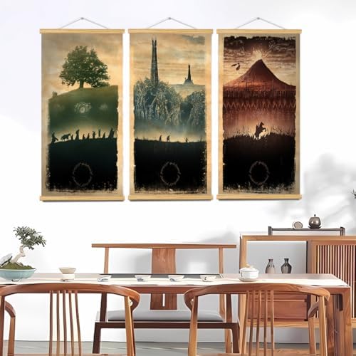 Middle Earth Landscape Wall Art Prints Canvas PaintingFantasy Posters, Wall - Image 3