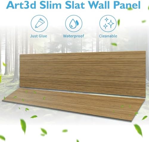 Art3d Fine Bar Design Slim Slat Wall Panel, 104 x 12 Inch - Image 5