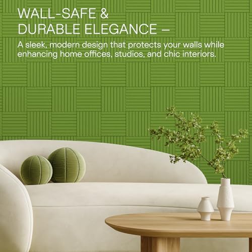 MaxGear Bulletin Board 36" x 24", Grass Green Felt Wall Tiles Room Decor - Image 7
