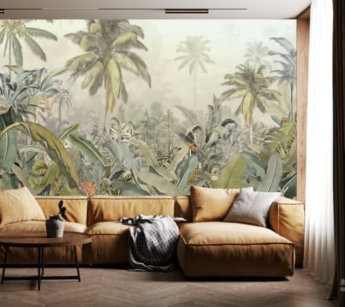 Tropical Rainforest Plant Leaves Palm Tree wall Mural Peel and Stick - Image 3
