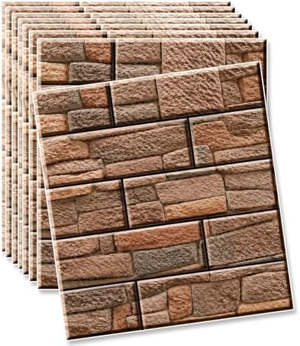 3D Wall Panels Peel and Stick, 3D Brick Wallpaper Peel and Stick, Faux Stone by Unknown