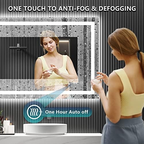 48x36 LED Bathroom Mirror with Lights, Lighted Vanity Mirror - Image 5