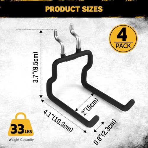ELEAD 4-Piece Flat Pegboard Hooks, Peg Board Organizer Accessories - Image 2