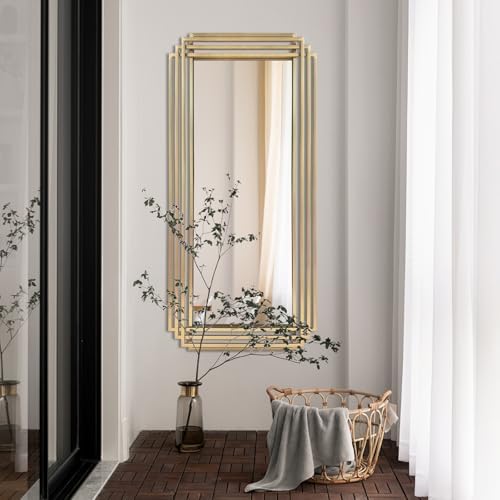 47"x22" Large Rectangle Decorative Mirror - Image 4