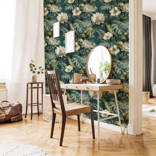 Tropical Floral Peel and Stick Wallpaper Self Adhesive 17.72" x 236.21'' Peony - Image 7