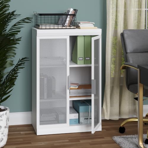 ClosetMaid Mosaics Shelf and Door Unit, 3-Shelves and 2-Metal Doors, 40.29" H x - Image 2