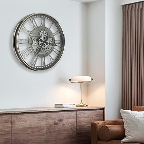 Real Moving Gears Wall Clock Large Modern Metal Clocks - Image 4