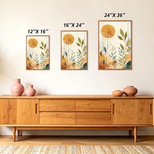 CHDITB Framed Boho Floral Botanical Wall Art Wildflower Poster 24”x36” x3 - Image 6