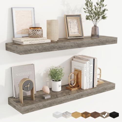Floating Shelves for Wall, Wall Mounted Wood Shelves by Fuqing
