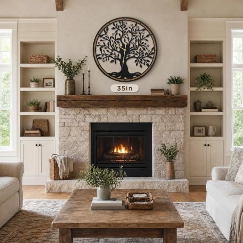 Micasso Large Wall Clocks Decorative: 35 Inch Tree of Life Battery Operated - Image 3