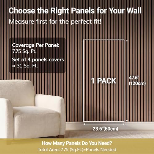 TONOR Wood Wall Panels for Interior Wall Decor-4 Pack 47.2" x 23.6" - Image 5