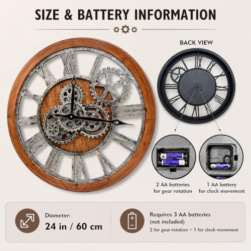 The B-Style Large Wall Clock, 24 inch - Image 4