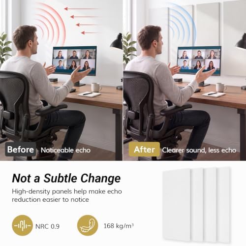 TONOR Large Acoustic Panels Self-Adhesive, Acoustic Wall Panels - Image 2