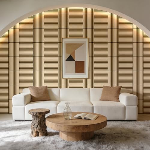 WADILE 16 Pack Self Adhesive Acoustic Wall Panels in Wood Look 11.8"x15.7" - Image 6