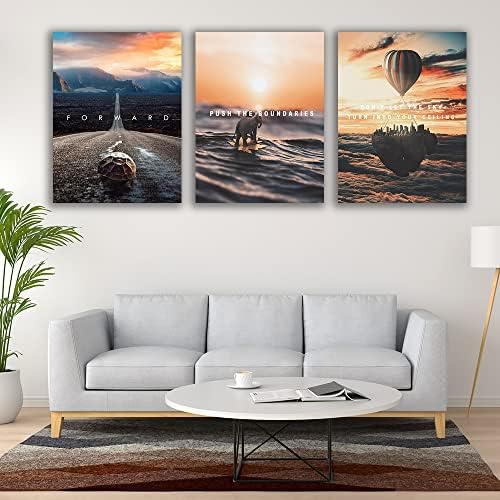 Motivational Wall Decor Poster Inspirational Wall Art 3 Pieces Canvas Wall - Image 5