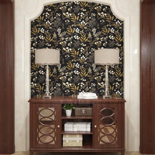 Laatse Vintage Floral Peel and Stick Wallpaper 17.5"x 118" - Image 2
