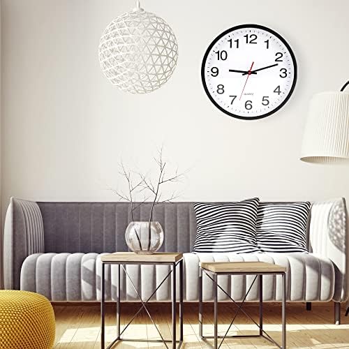 12In Wall Clock, Battery Operated, Non-Ticking Analog Clock - Image 6