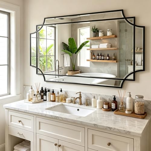 59"x30" Large Rectangle Beveled Mirror by ReflectPerfectionEveryDay