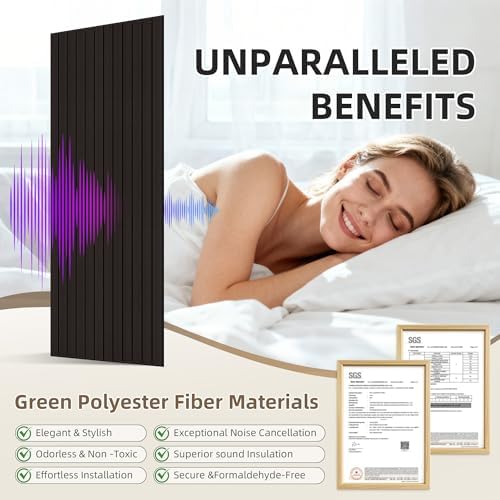 TO-TH Sound Proofing Wall Panels Decorative Acoustic Panel 10 Pack - Image 3