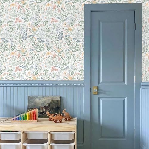 Fititem Floral Peel and Stick Wallpaper Boho Nature Wall Paper 17.3”×393” - Image 7