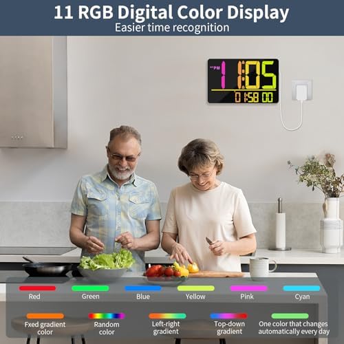 PERSUPER 13" Digital Wall Clock Large Display - Image 2