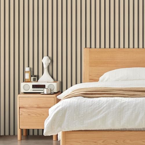 Arthome Wood Slat Wallpaper 17''x240'' Peel and Stick self Adhesive Wood - Image 5
