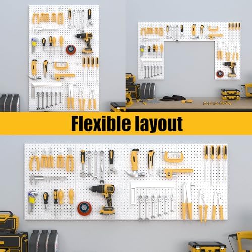 Spampur Peg Board, 8 Pack Metal Pegboard Panels - Image 5