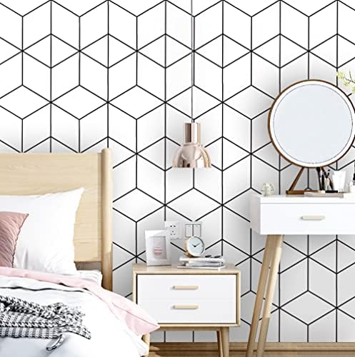 Removable Wallpaper White and Black Contact Paper by SAFIYYA