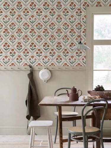 Orainege Peel and Stick Wallpaper Vintage Floral Wallpaper Self Adhesive - Image 7