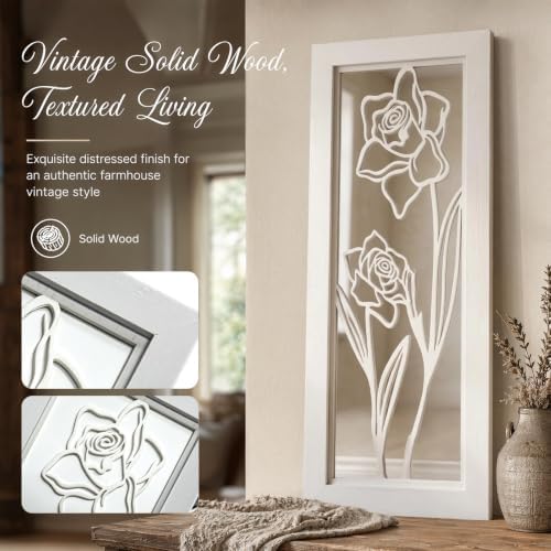 4 Set Farmhouse Mirrors for Wall Decor Living Room Bedroom Bathroom Entryway - Image 3