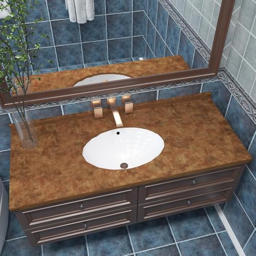 BAYYA Mid Century Modern Wallpaper Copper Peel and Stick Wallpaper 31.5"x80" - Image 4