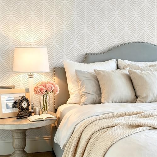 Safiyya 17.3"x196" Peel and Stick Wallpaper Boho Contact Paper Beige Neutral - Image 2