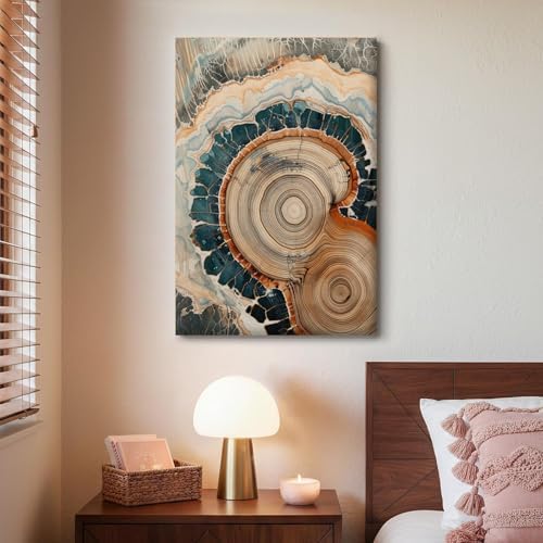 Tree Ring Wall Art Framed, Modern Nature Decor - Image 4
