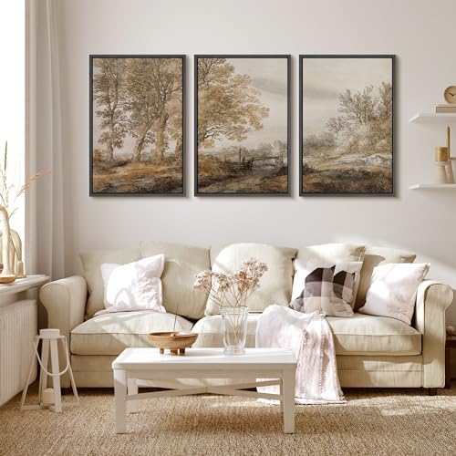 MUDECOR Framed Canvas Print Wall Art Pastoral Elegance Golden Age Landscape - Image 2