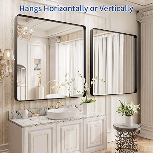 WEER Black Bathroom Vanity Mirror 36X36 Inch - Image 5